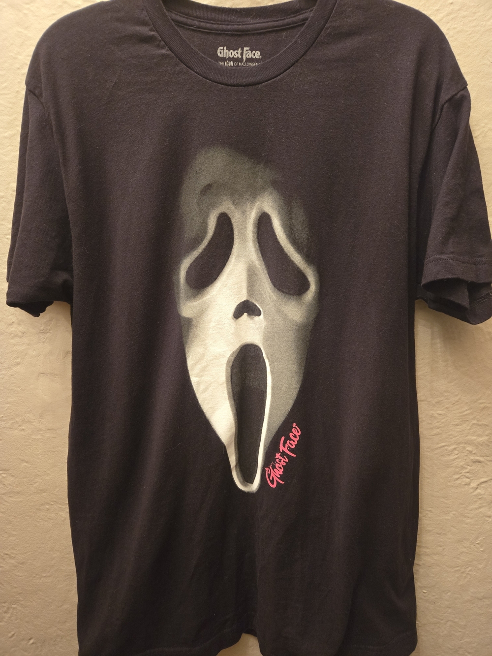 Ghost Face Scream Graphic Tee Black Horror Movie Shirt Large